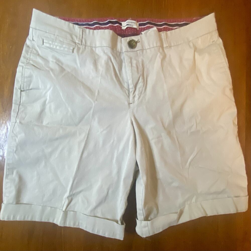 Dockers Womens 14 Shorts Tan Favorite Fit Golf Chino Shorts Stretch Pockets